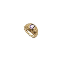 Oval Shape Cubic Zirconia School Ring 2023 (14K)