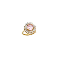 Cubic Zirconia Oval Shape Ring (14K)