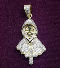 Hooded Death Pendant Silver