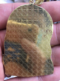 Closed-Back Jesus Head Pendant (14K)