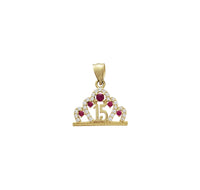 Fifteen/Quinceanera (15) Crown Pendant (14K)