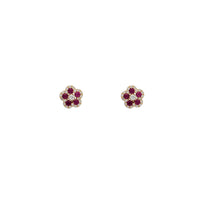 Flower Stud Earrings (14K)