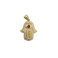 Iced-Out Hamsa Pendant (14K)