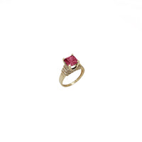 Red Cubic Zirconia Lady Ring (14K)