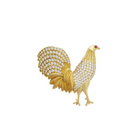 Iced-Out Rooster Pendant (14K)