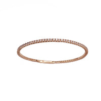 Cubic Zirconia Channel-Set Bangle Bracelet (14K)