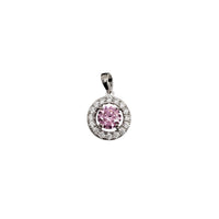 Iced-Out Round Cubic Zirconia Pendant (Silver)