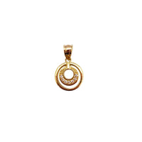 Outlined Round Shape Pendant (14K)