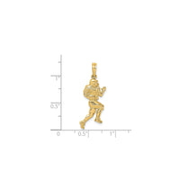 Running Football Player Pendant (14K)
