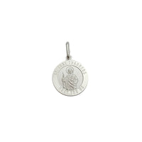 Round Medallion Saint Jude Pendant (Silver)