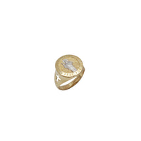 Two-Tone Saint Jude With Cross Ring (14K)