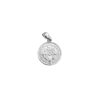 Saint Benedict Emblem Medallion Pendant (Silver)
