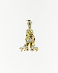 St. Lazarus Diamond Pendant 14K