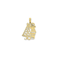 Santa with Christmas Tree Pendant (10K)