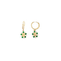 Virgen Guadalupe CZ Earrings (14K).