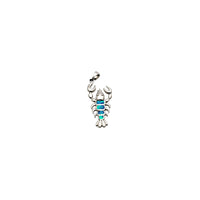 Blue Opal Scorpion Pendant (Silver)