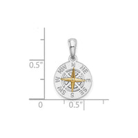 Mini Compass with Golden Needle Pendant scale - Popular Jewelry - New York