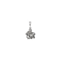 Antiqued Octopus Pendant (Silver) front - Popular Jewelry - New York
