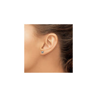 Antiqued Skull Stud Earrings (Silver) preview - Popular Jewelry - New York