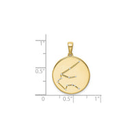 Aquarius Zodiac Constellation Medal (Silver) scale - Popular Jewelry - New York