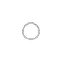 Bar Engravable Chain Link Ring (Silver) setting - Popular Jewelry - New York