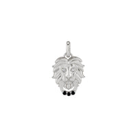 Black Spinel and Diamond Lion Head Pendant (Silver) Popular Jewelry - New York