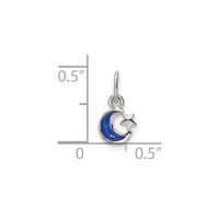 Blue Moon and Star Pendant (Silver) scale - Popular Jewelry - New York