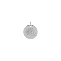 Chrysanthemum November Birth Flower Pendant (Silver) front - Popular Jewelry - New York