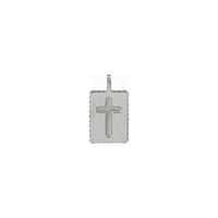 Crucifix Square Pendant (Silver) back - Popular Jewelry - New York