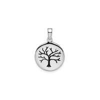 Deciduous Tree Oxidized Medal (Silver) front - Popular Jewelry - New York