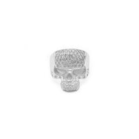 Diamond Skull Head Ring (Silver) front - Popular Jewelry - New York