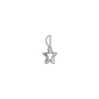 Diamond Star Outline Pendant (Silver) diagonal - Popular Jewelry - New York
