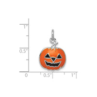 Enameled Jack O' Lantern Charm (Silver) scale - Popular Jewelry - New York