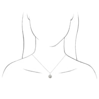 Floral Arrangement Disc Pendant (Silver) preview - Popular Jewelry - New York