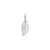 Green Leaf Enamel Charm (Silver) back - Popular Jewelry - New York
