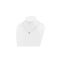 Iced-Out Evil Eye Necklace (Silver) preview - Popular Jewelry - New York
