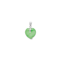 Jade Heart Pendant (Silver) back - Popular Jewelry - New York