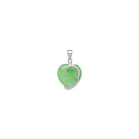 Jade Heart Pendant (Silver) front - Popular Jewelry - New York