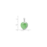 Jade Heart Pendant (Silver) scale - Popular Jewelry - New York