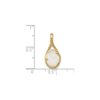Moonstone Oval Pendant (Silver) scale - Popular Jewelry - New York