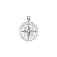 Nautical Compass Pendant (Silver) front - Popular Jewelry - New York