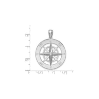 Nautical Compass Pendant (Silver) scale - Popular Jewelry - New York