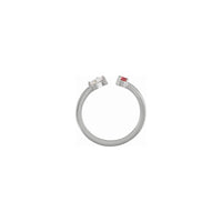 Opal and Pink Tourmaline Open Ring (Silver) setting - Popular Jewelry - New York