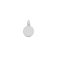 Paw Print Engravable Round Medal Pendant (Silver) back - Popular Jewelry - New York