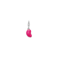 Pink Jelly Bean Pendant (Silver) reverse - Popular Jewelry - New York