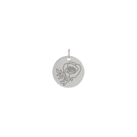 Poppy August Birth Flower Pendant (Silver) front - Popular Jewelry - New York