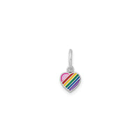 Rainbow Heart Pendant (Silver) front - Popular Jewelry - New York