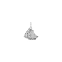 Sailing Ship Pendant (Silver) front - Popular Jewelry - New York