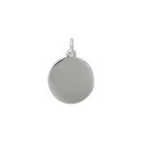 Starburst Brush Finish Disc Pendant (Silver) back - Popular Jewelry - New York