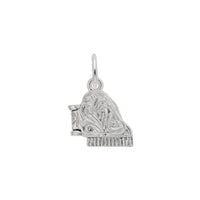 Swirl Accented Piano Pendant (Silver) main - Popular Jewelry - New York
